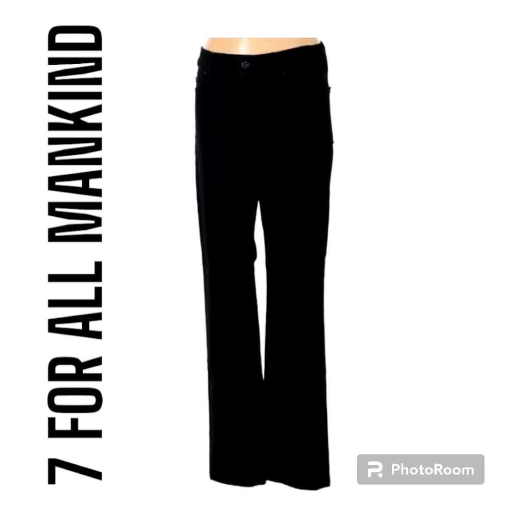 🖤7 FOR ALL MANKIND BLACK STRAIGHT LEG JEAN'S SIZE 25